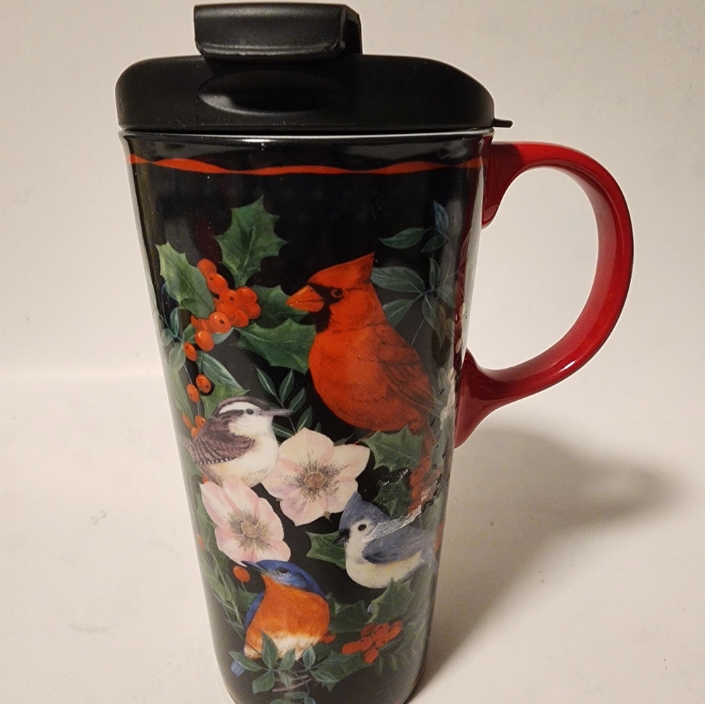 Evergreen Ceramic 17 Ounce Coffee/Latte/Tea Travel Mug